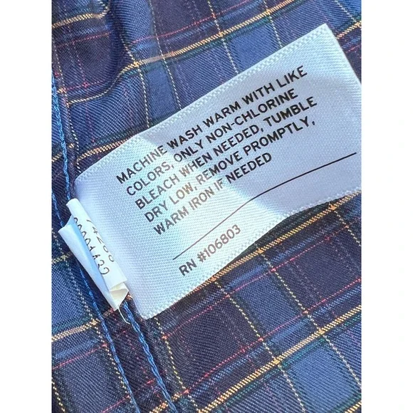 Duluth Trading Co Mens 2XL Tall Plaid Relaxed Fit Long Sleeve Button Up Shirt - Picture 8 of 9